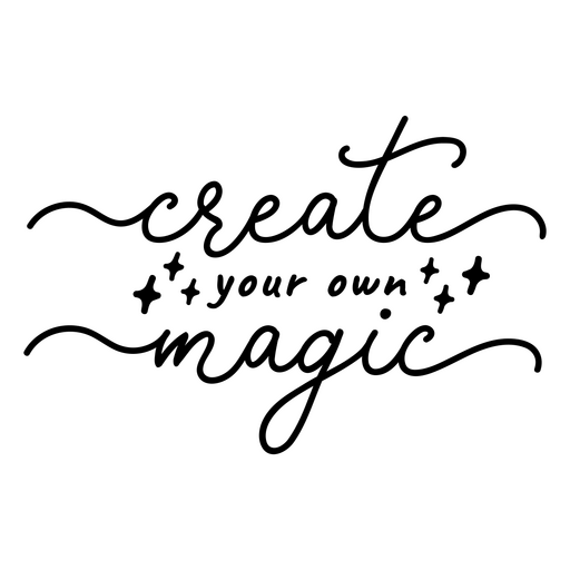 Crie seu próprio design inspirador de citação mágica Desenho PNG