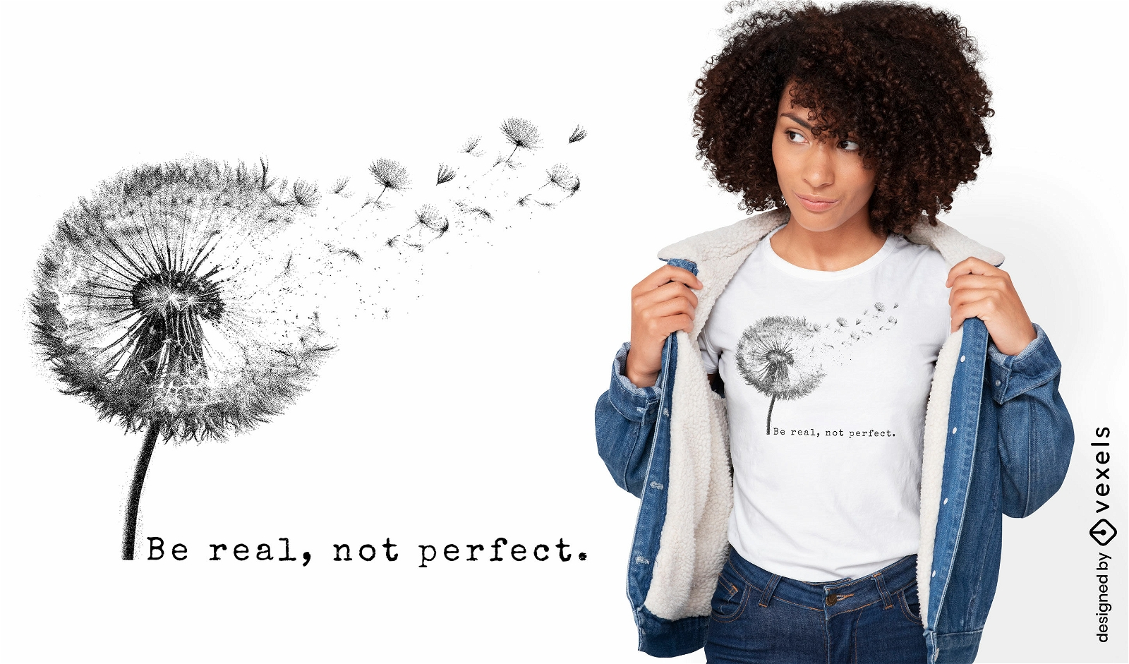 Dandelion with quote t-shirt design