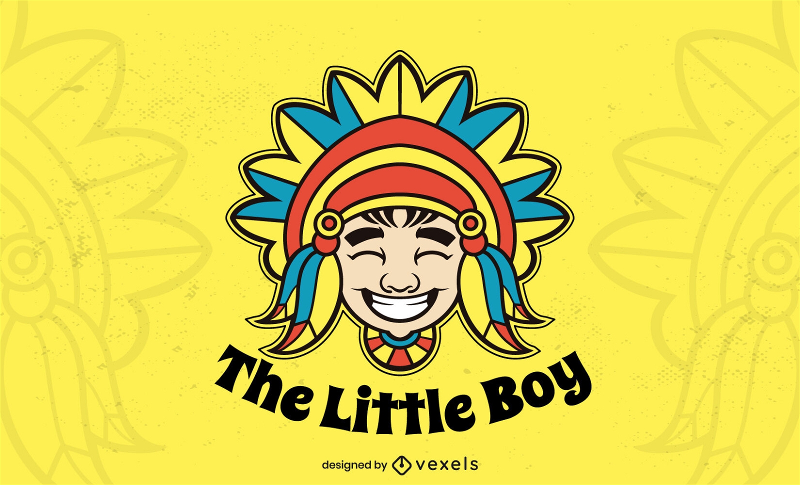 Diseño de logotipo de empresa feliz de niño indio