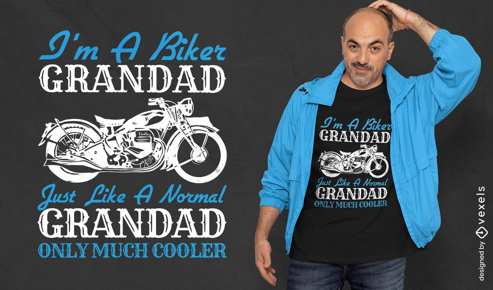 Diseño de camiseta de silueta de motocicleta vintage