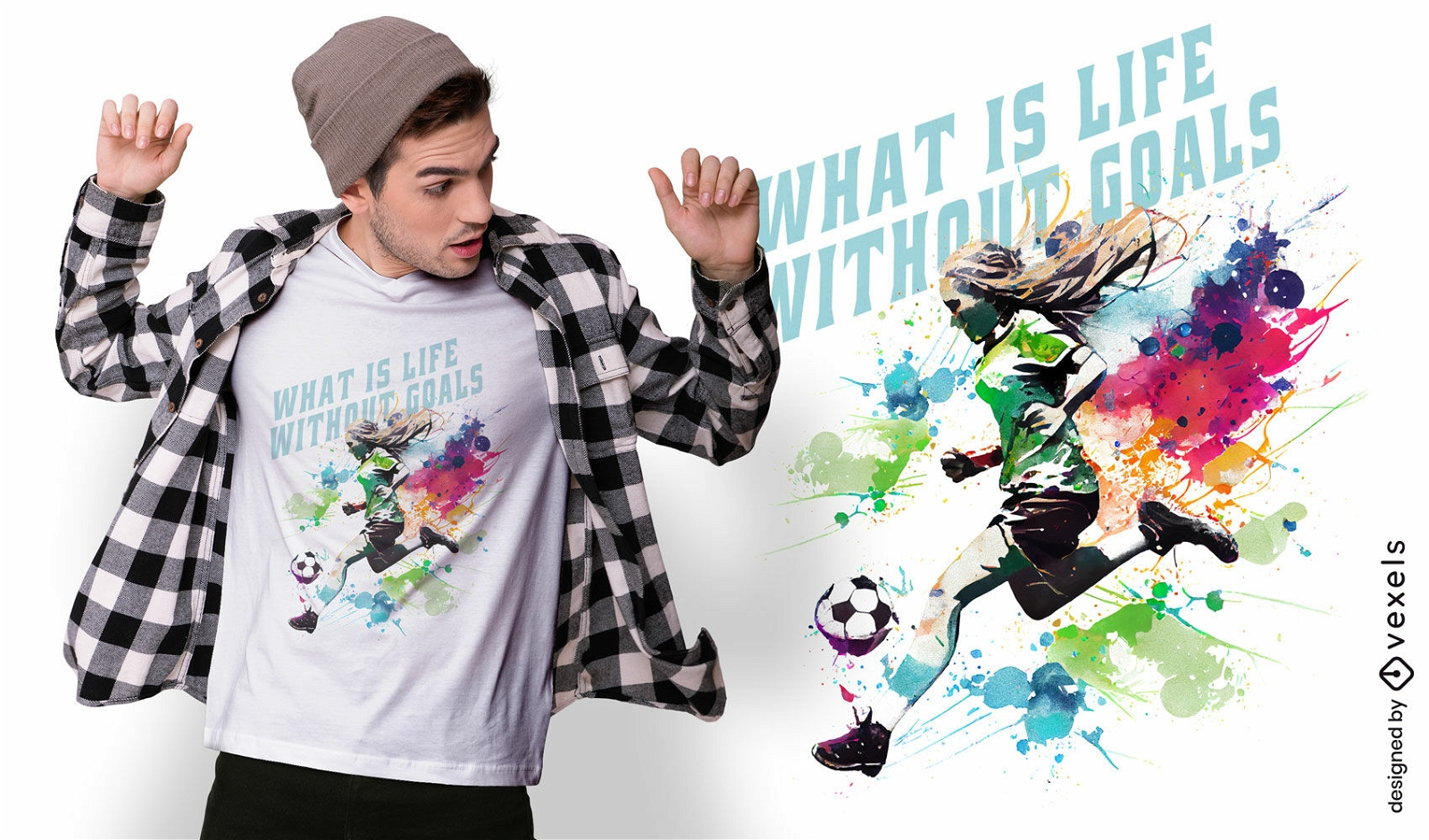 Design de camisetas para gols de futebol