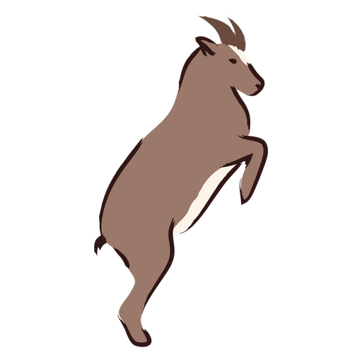 A cabra está pulando Desenho PNG