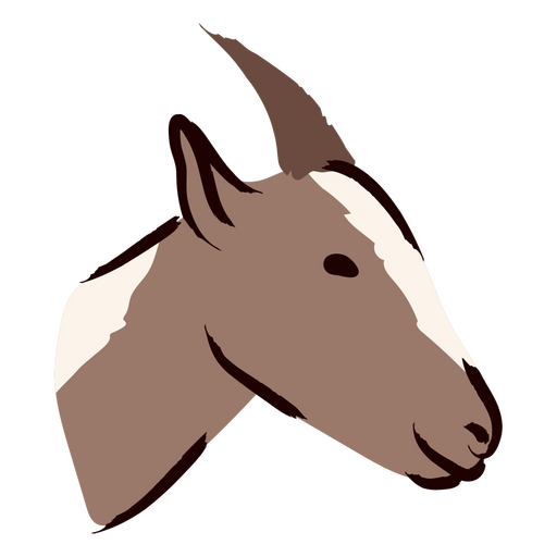 Ilustración de cabeza de cabra estilizada Diseño PNG