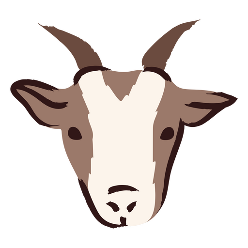 Stilvolles Ziegenkopf-Illustrationsdesign PNG-Design