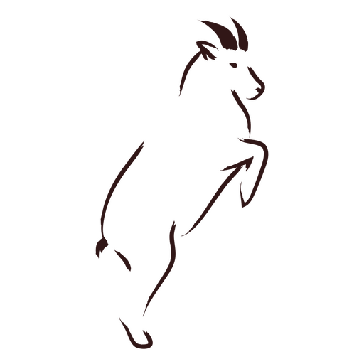 Elegant goat silhouette design PNG Design