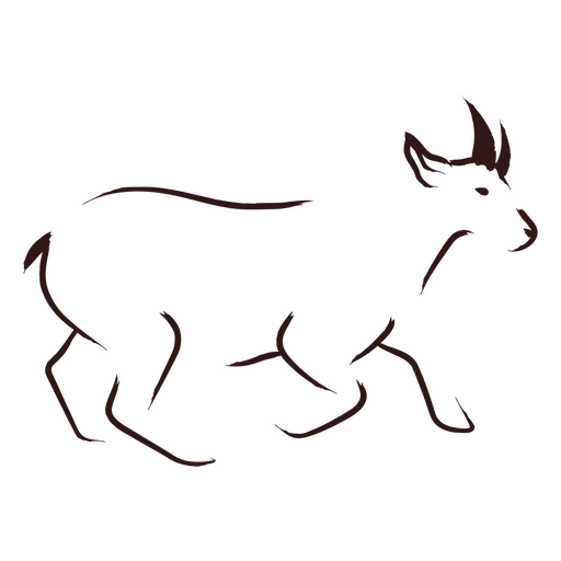 Silhouette of a goat PNG Design