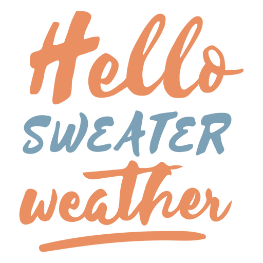 Hola clima de suéter Diseño PNG