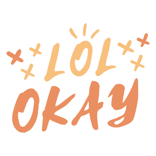 The word lol okay PNG Design
