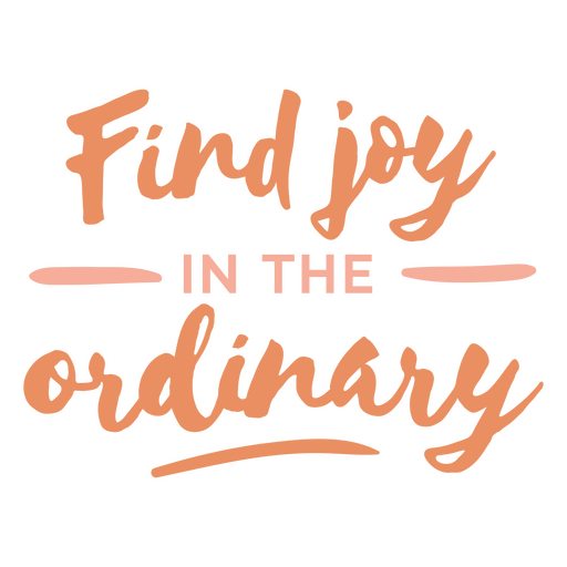 Find joy in the ordinary PNG Design