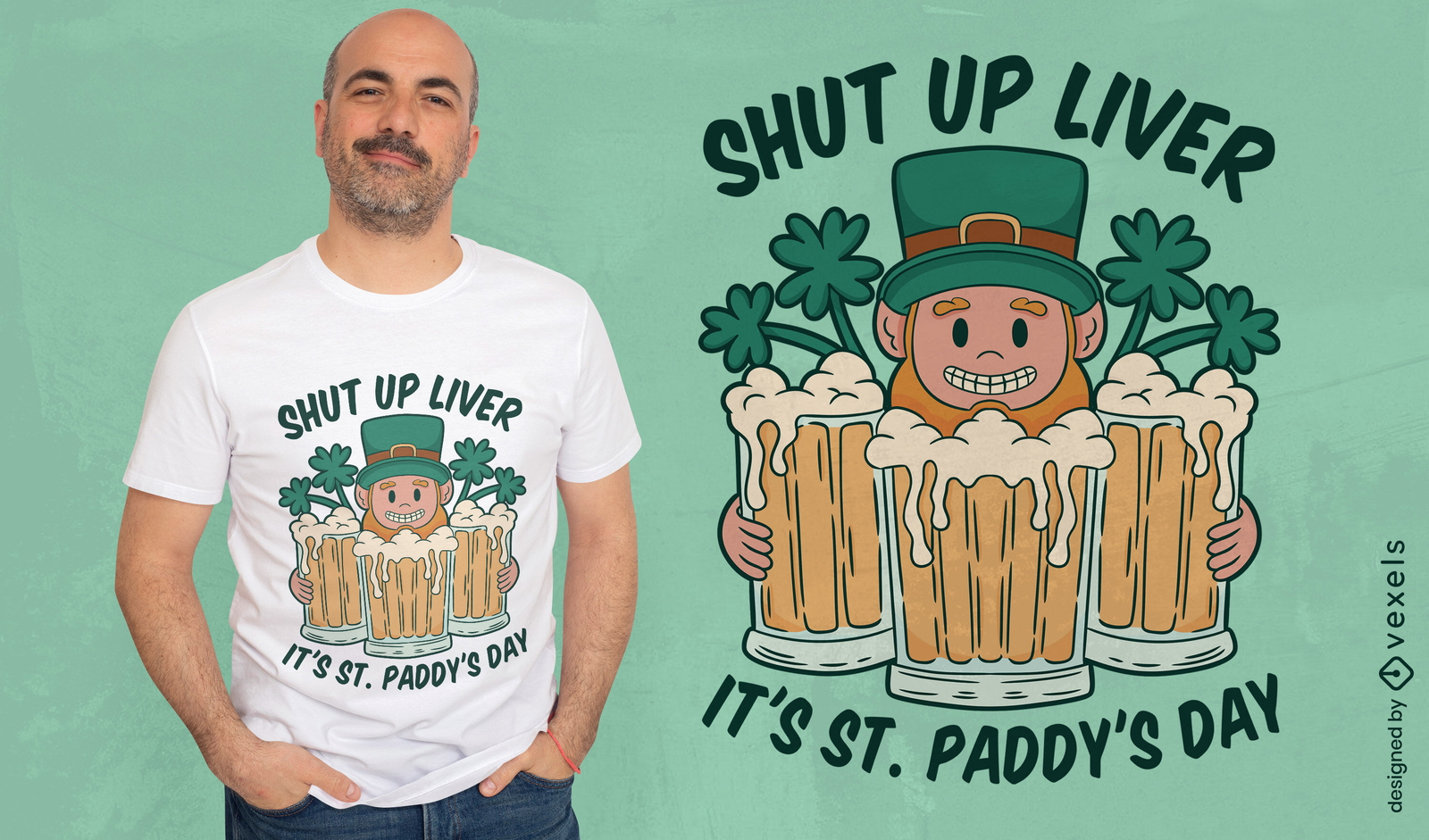 Diseño de camiseta con cita divertida de San Patricio