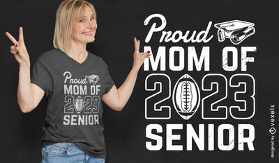 Proud Senior Football Mom Shirt