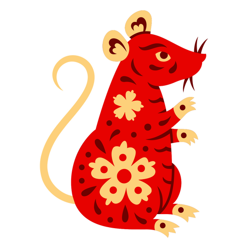 A?o de la rata en el zodiaco chino Diseño PNG