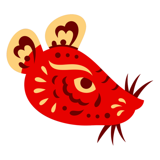 Chinese zodiac rat head PNG Design