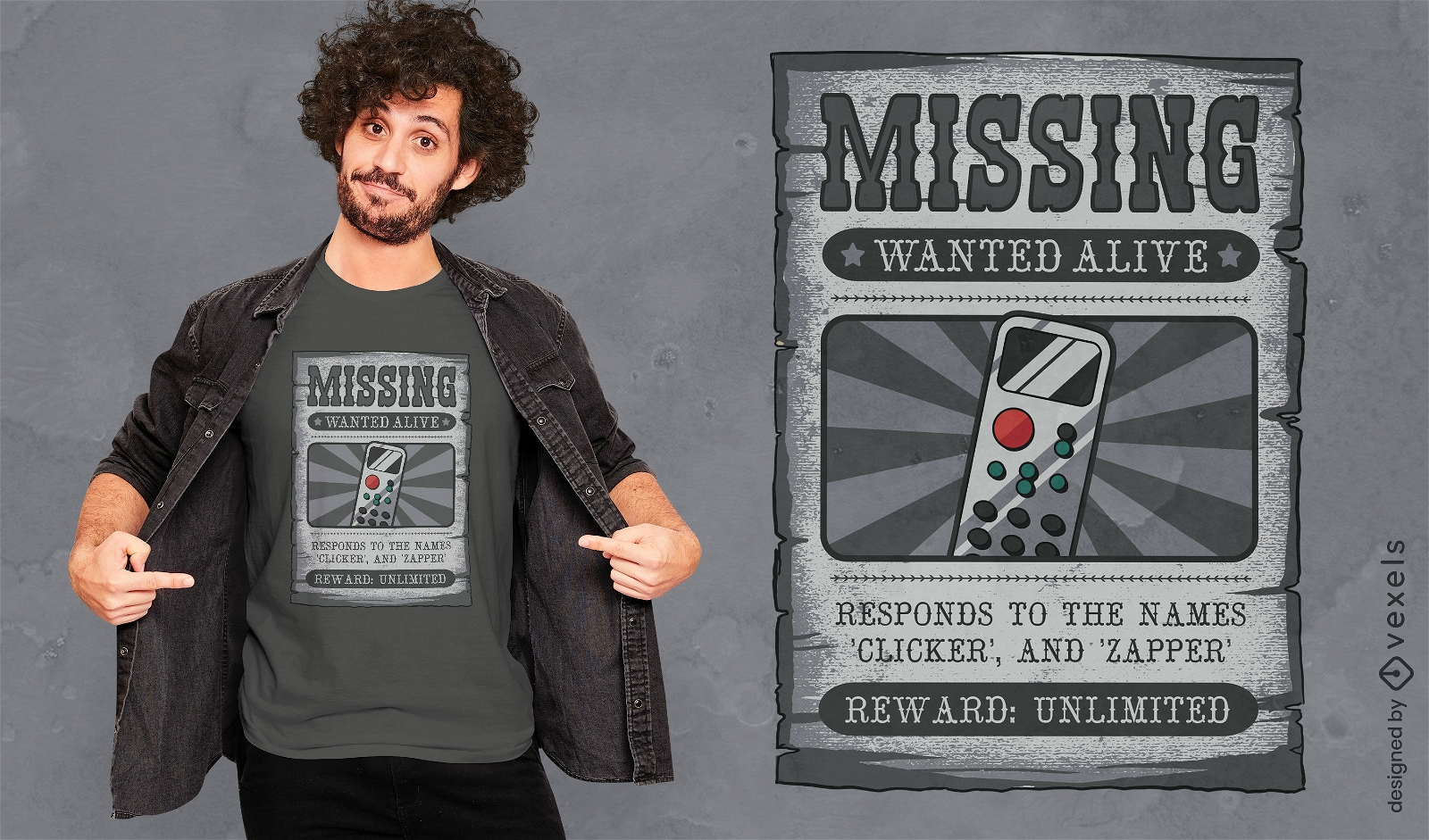Remote control missing t-shirt design