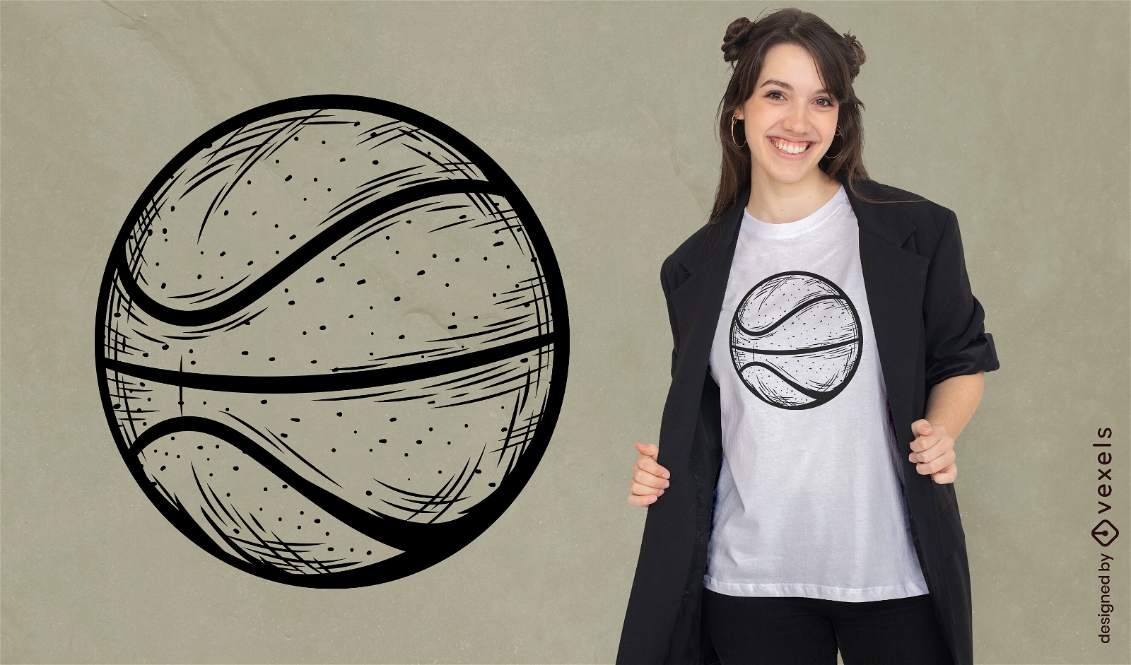 Basketball stroke t-shirt design