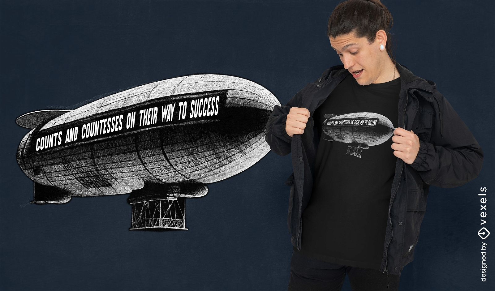 Design de camiseta de citação de condes e condessas Zeppelin