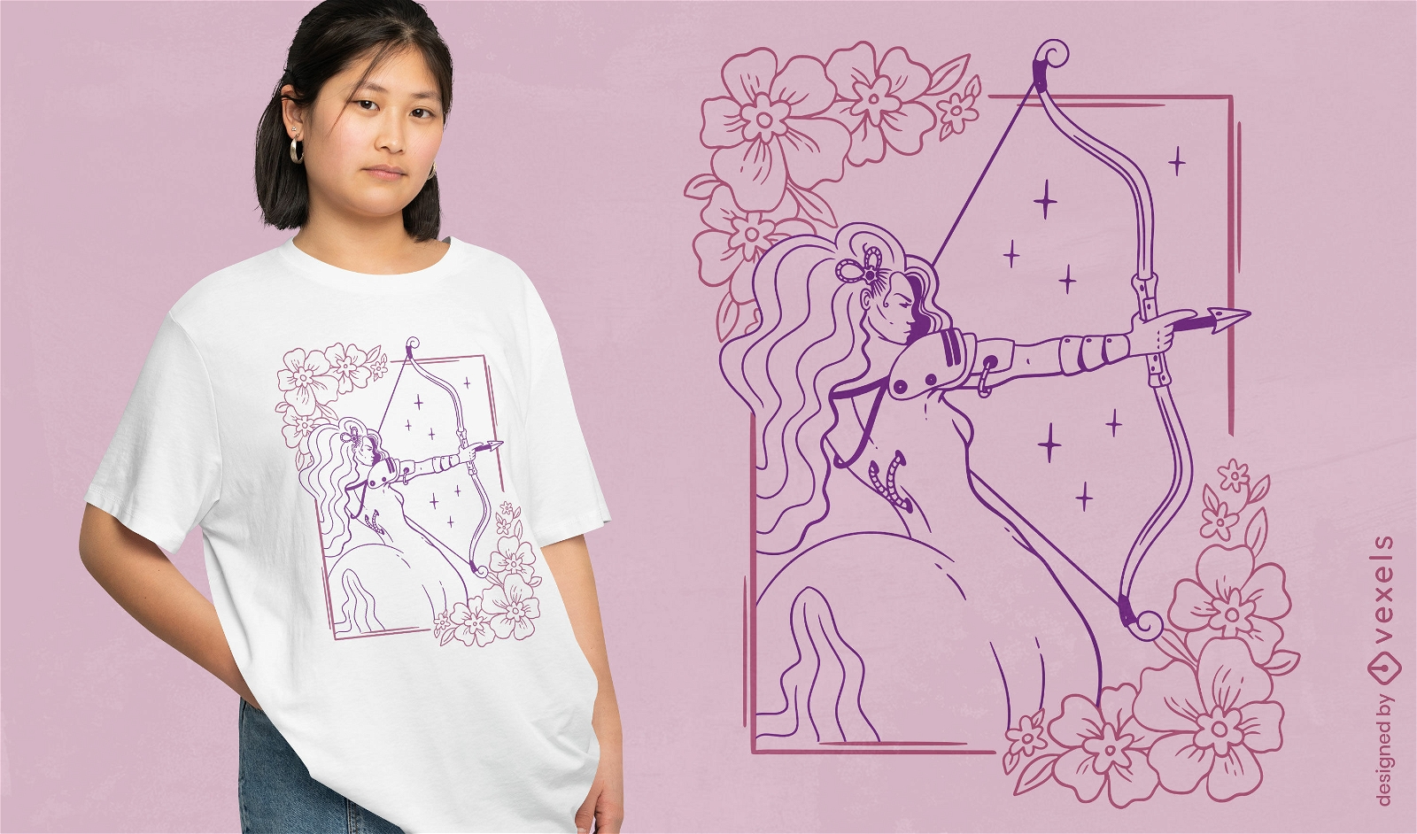 Steampunk sagittarius zodiac t-shirt design