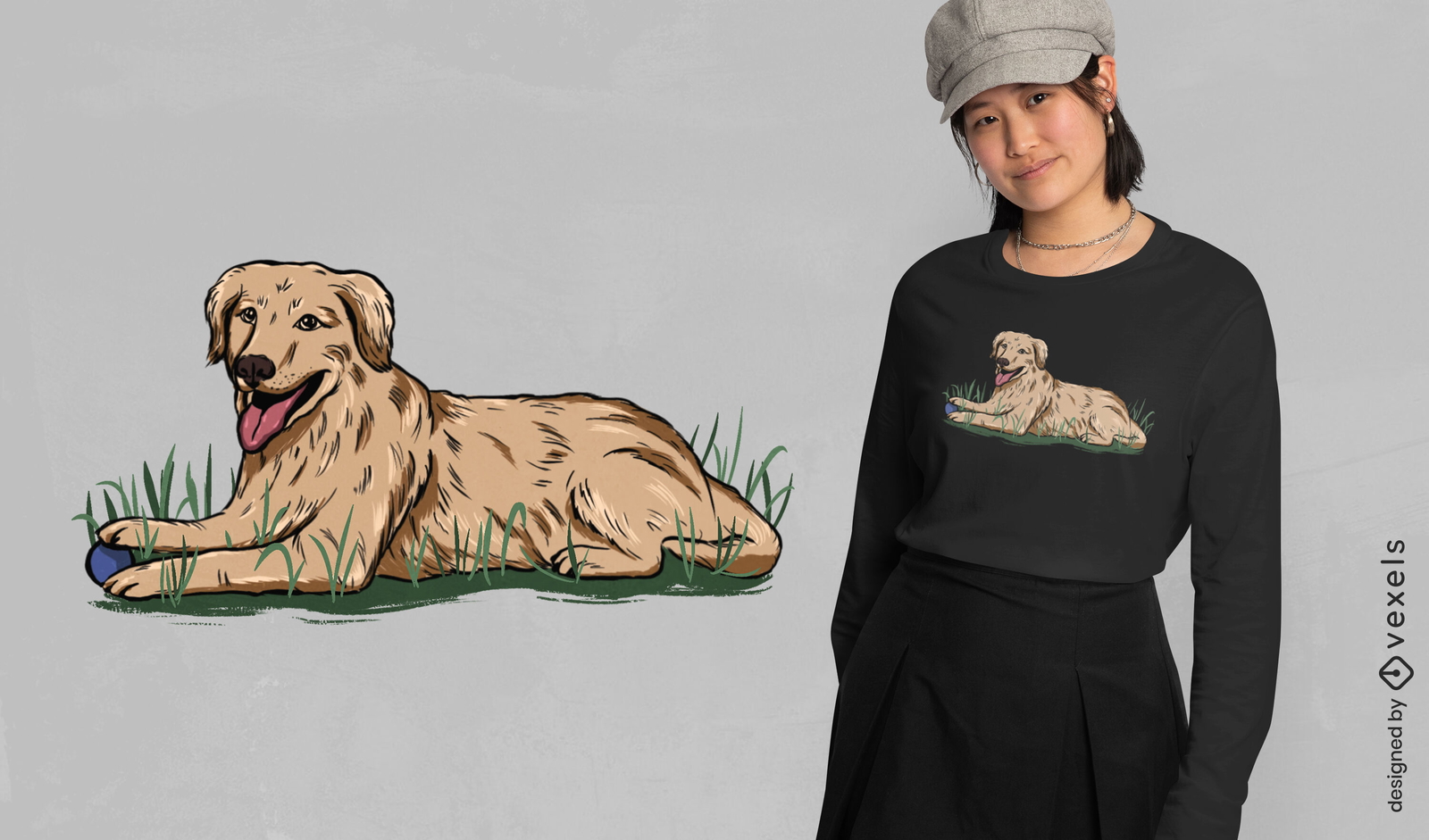 Design de camiseta para cachorro de laboratório