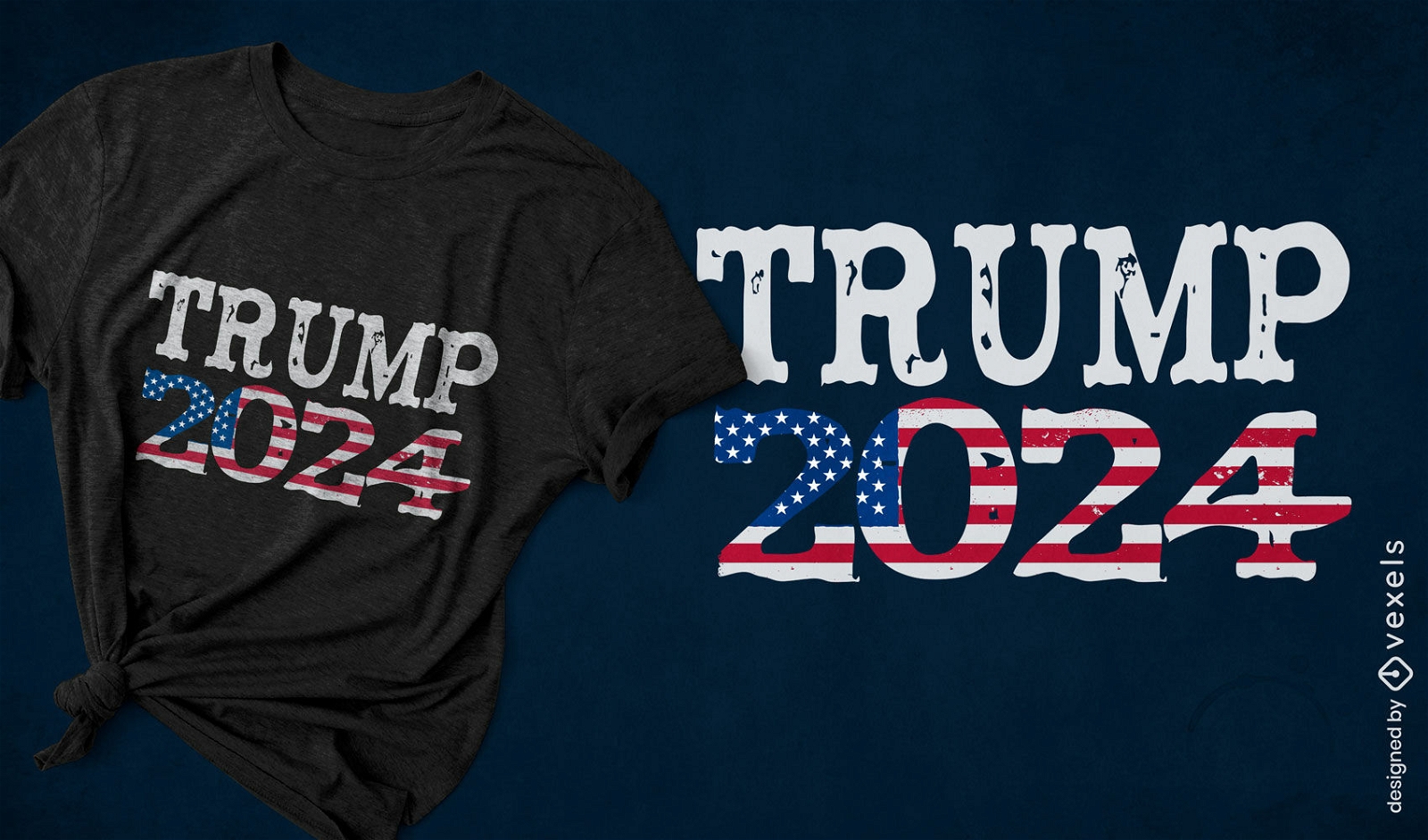 Design de camiseta da campanha Trump 2024