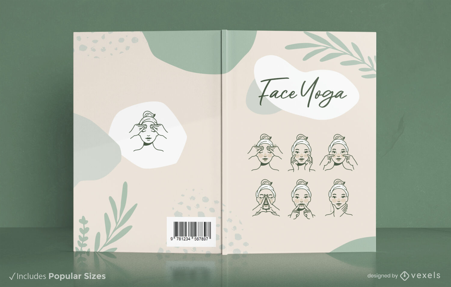 Buchcover-Design für Gesicht Yoga KDP