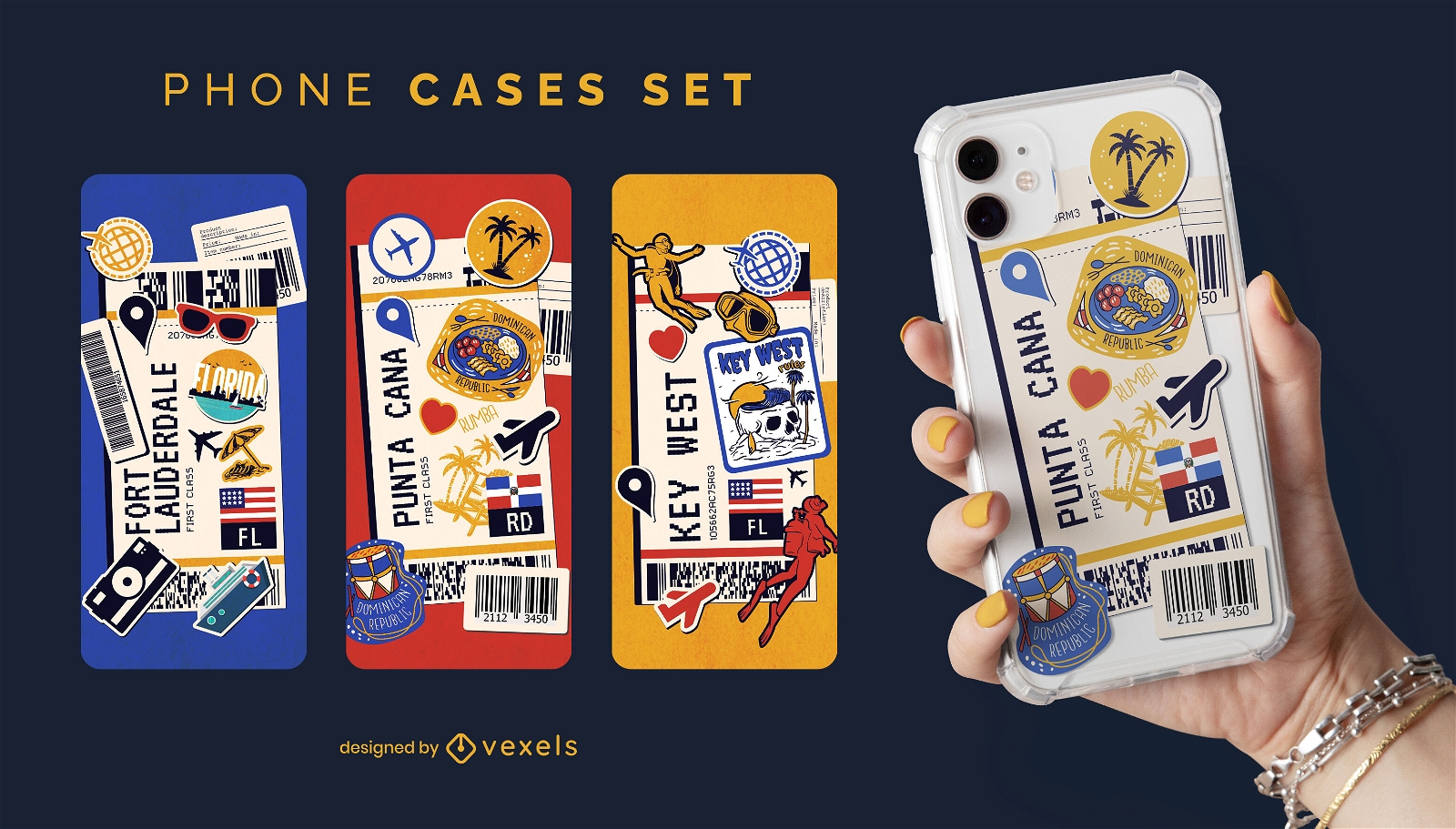 Dominican republic phone case design set