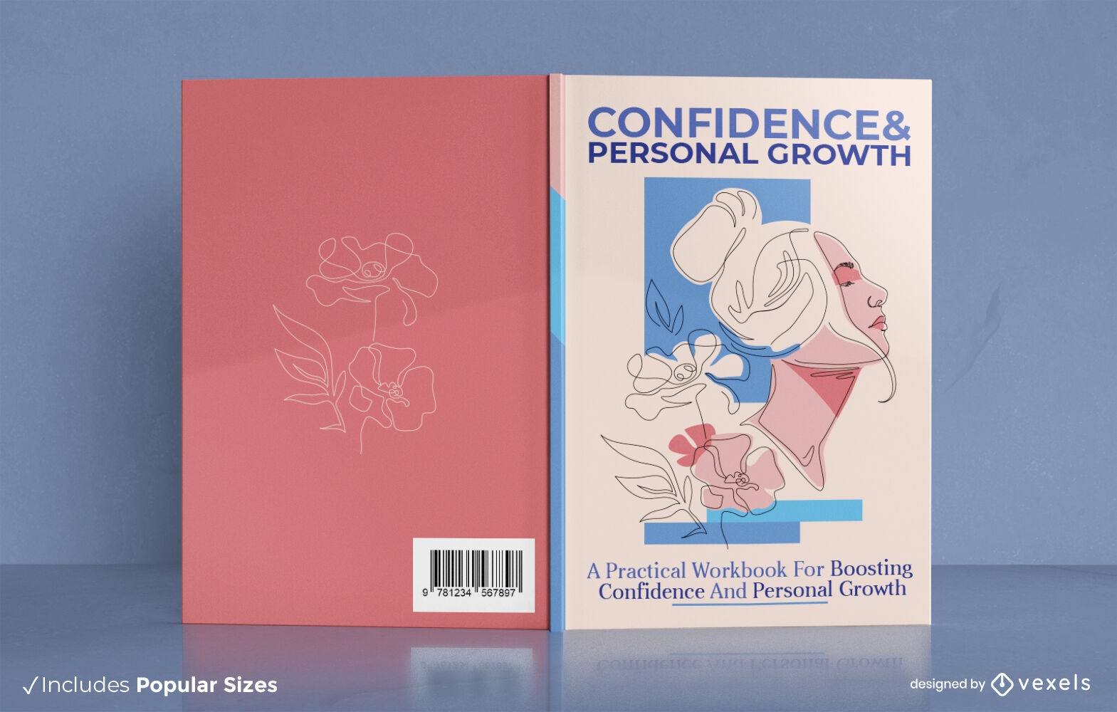 Self confidence book cover design KDP