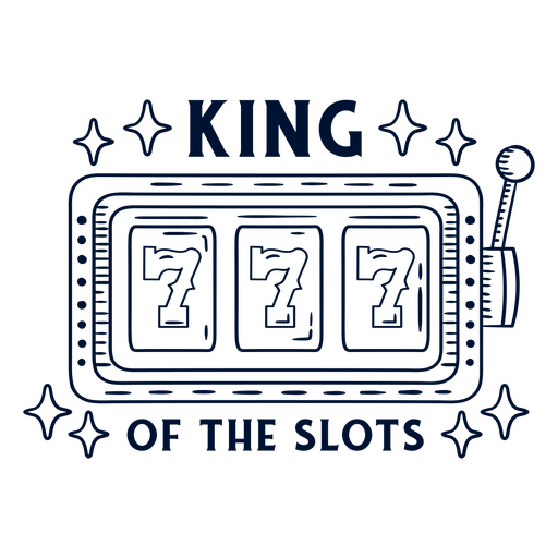 Slot machine king graphic design PNG Design