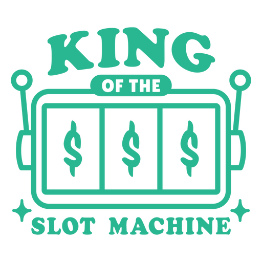 King of the slot machine PNG Design