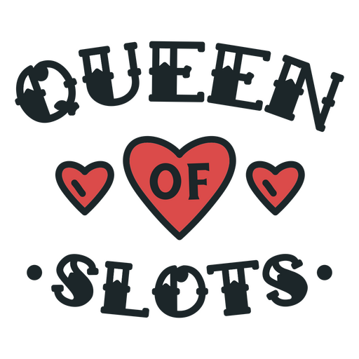 Queen of slots logo PNG Design