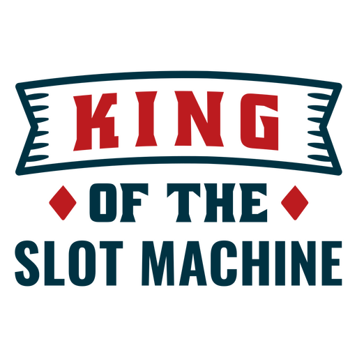 King of the slot machine logo PNG Design