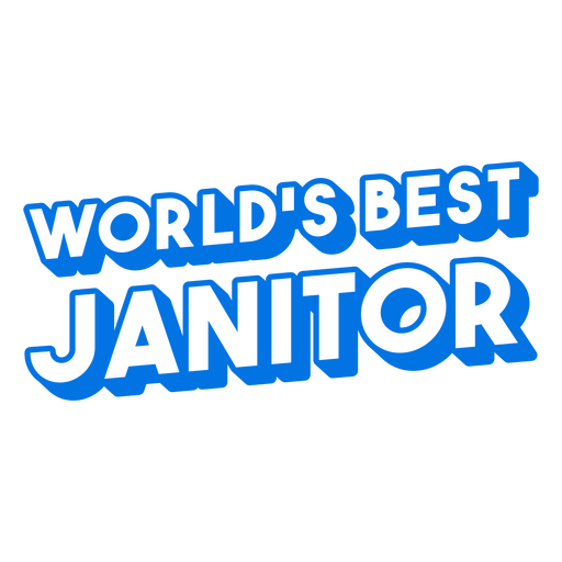 World's best janitor logo PNG Design