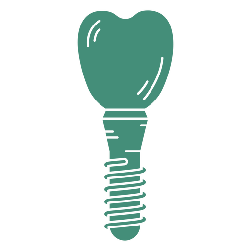 Grünes Zahnsymbol PNG-Design