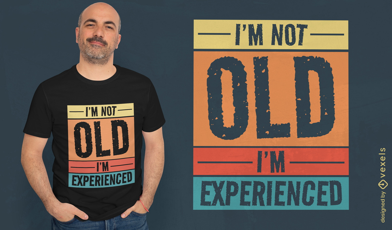 Não sou velho, sou experiente em design de camisetas