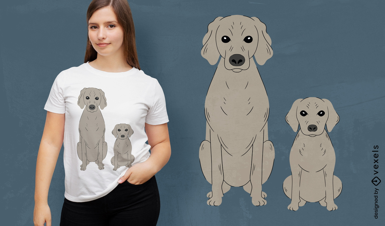 Diseño de camiseta de la familia golden retriever.