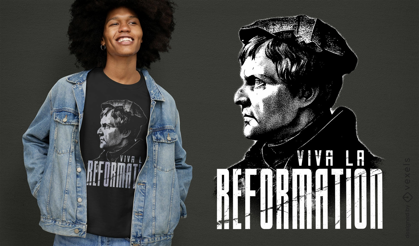Diseño de camiseta de la Reforma de Martín Lutero.