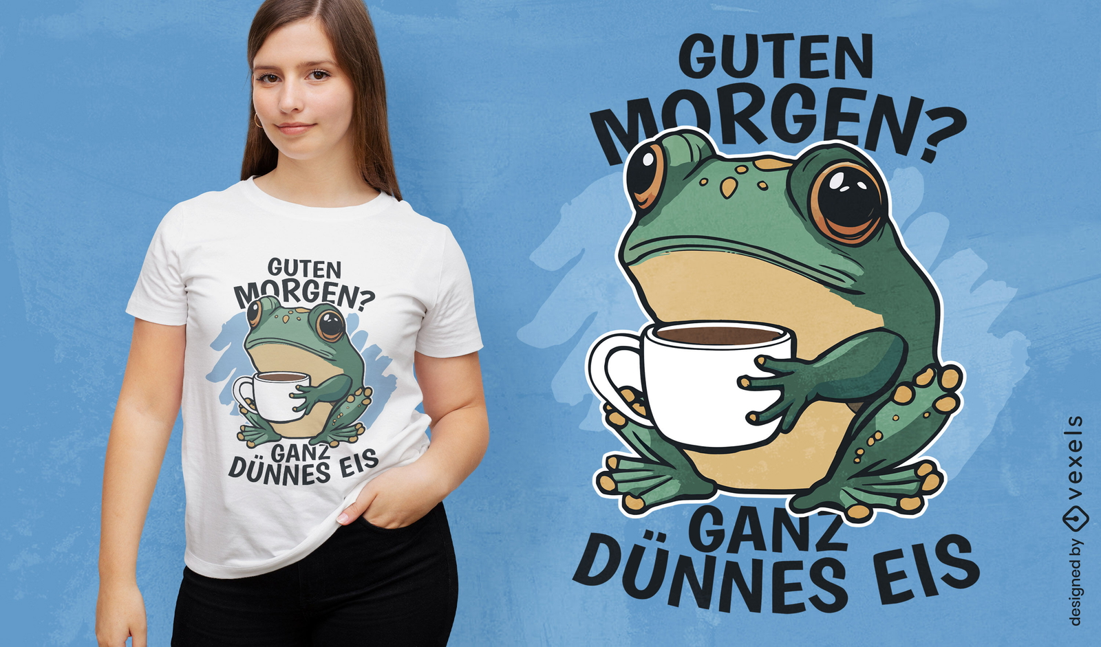 Diseño de camiseta de rana gutt morgen