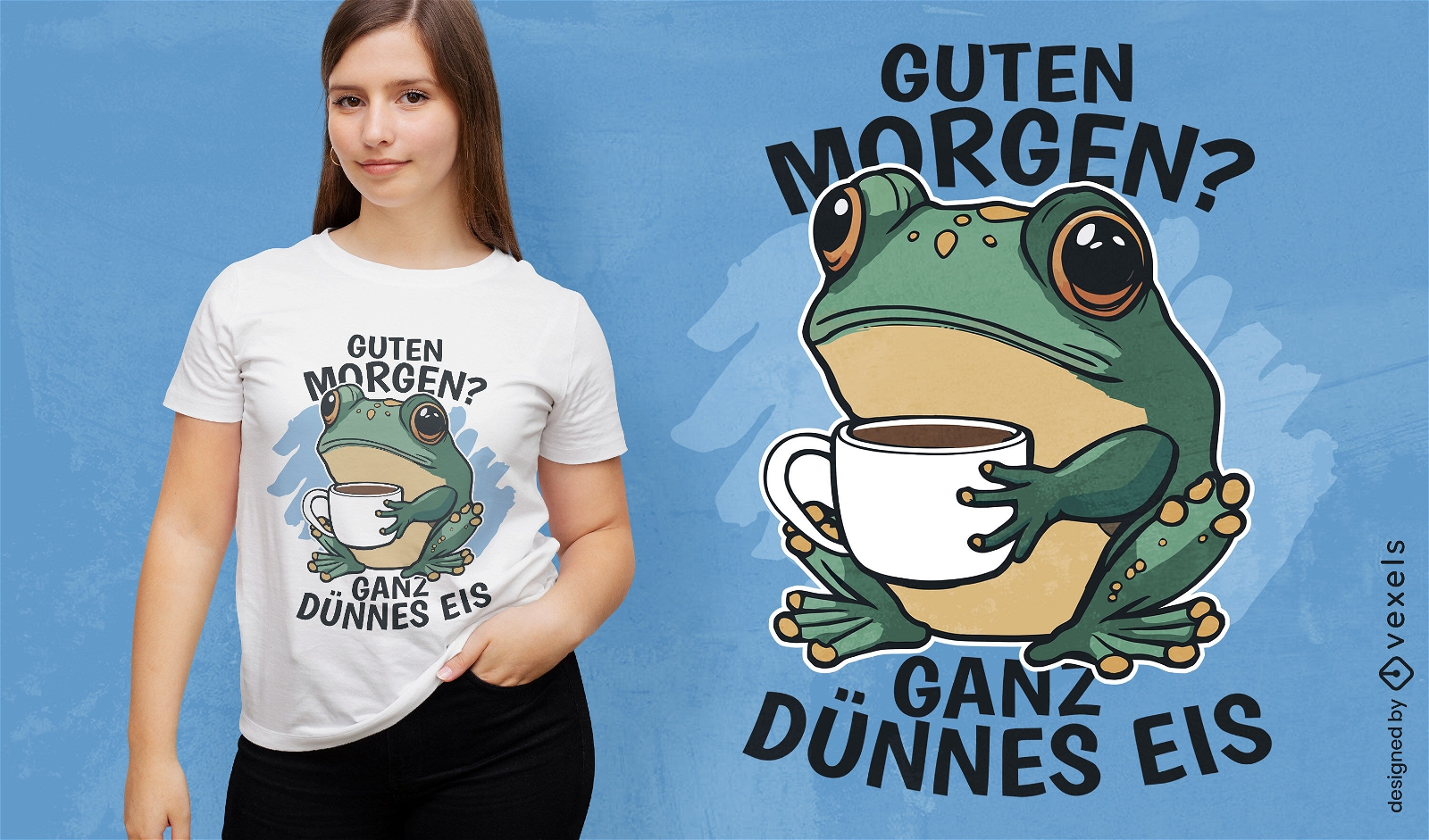 Frog gutt morgen t-shirt design