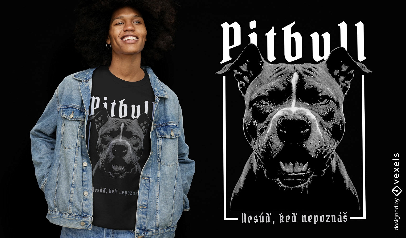Pitbull-Befürworter-T-Shirt-Design