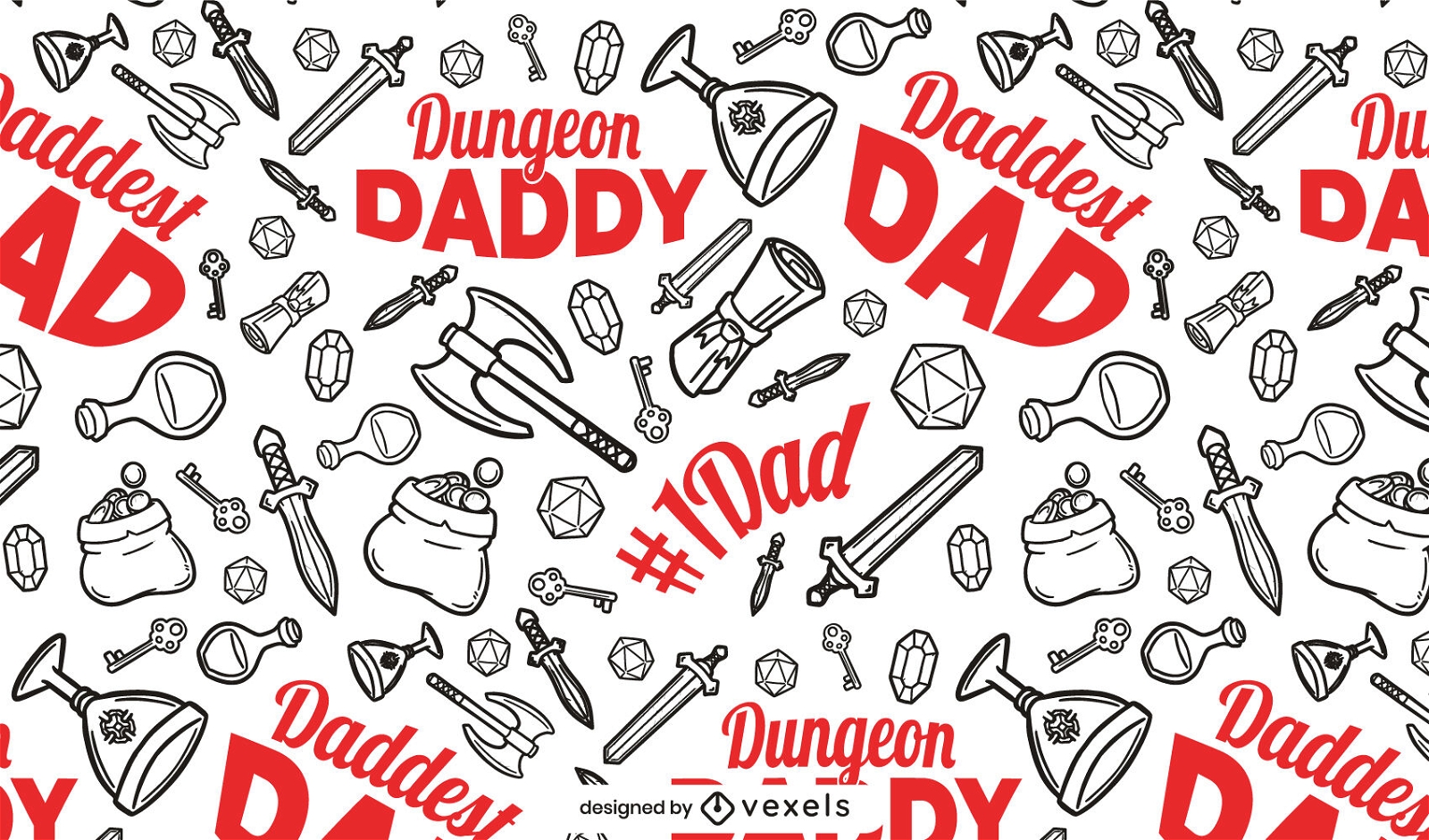 Dungeon daddy quotes pattern design