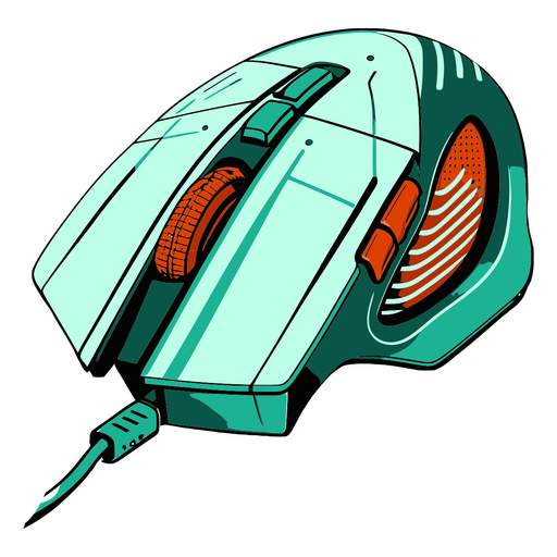 Mouse de computador verde e laranja Desenho PNG