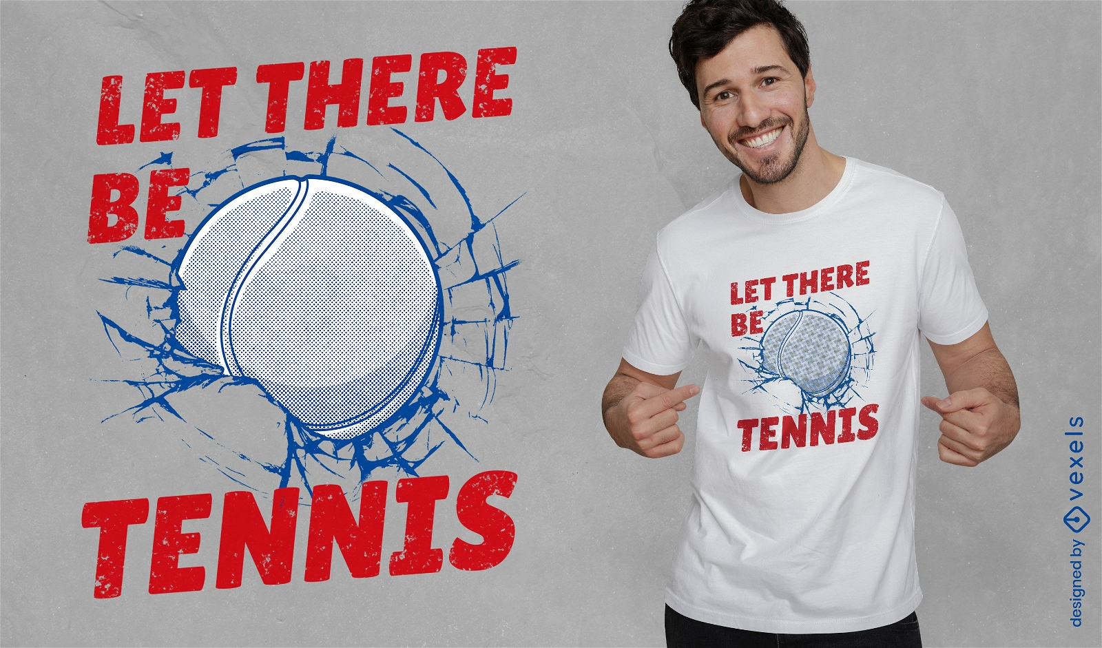 Begeistertes Tennis-Zitat-T-Shirt-Design