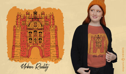 Diseño de camiseta de realidad urbana.