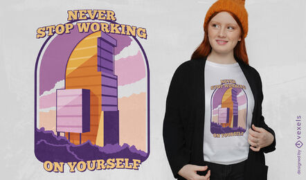 Never stop building t-shirt design