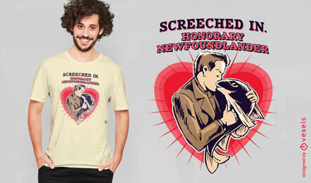 Man And Fish Animal T-shirt Design Vector Download