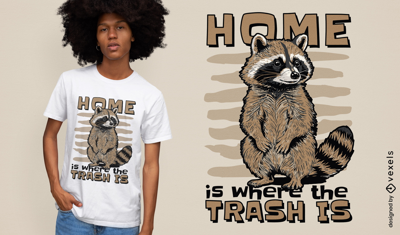 El hogar es donde está la basura. Diseño de camiseta.