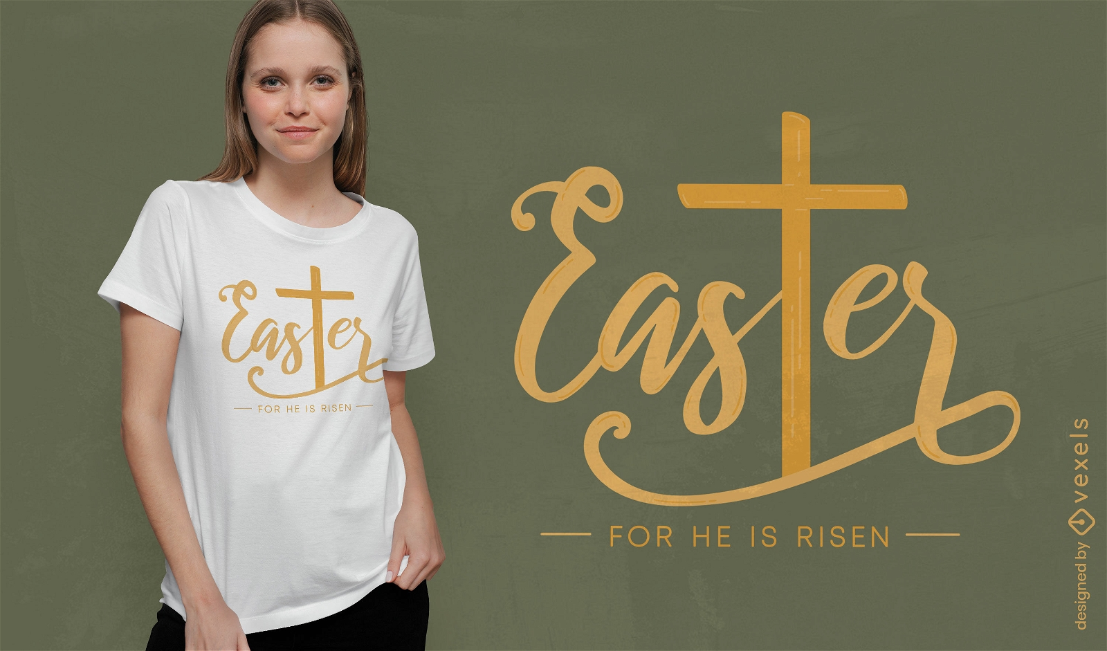 Ostern ist für ihn ein auferstandenes T-Shirt-Design