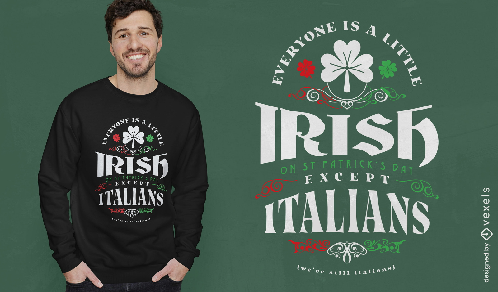 Diseño divertido de camiseta con cita de San Patricio