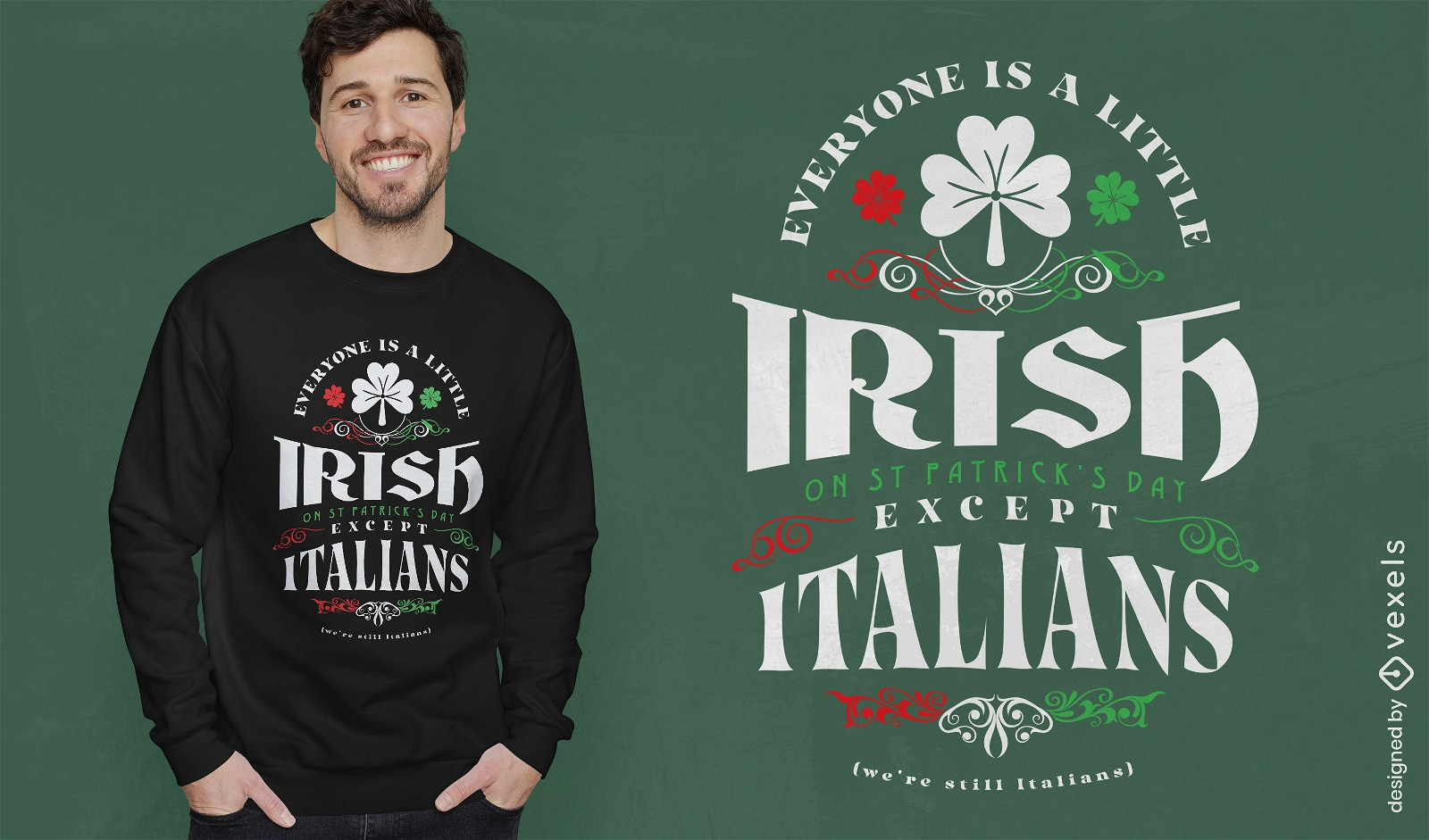 Lustiges T-Shirt-Design mit St. Patrick&#39;s-Zitat