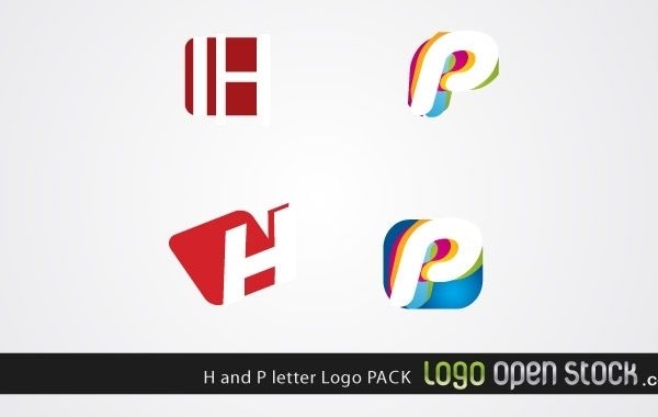 H and P letter Logo Pack