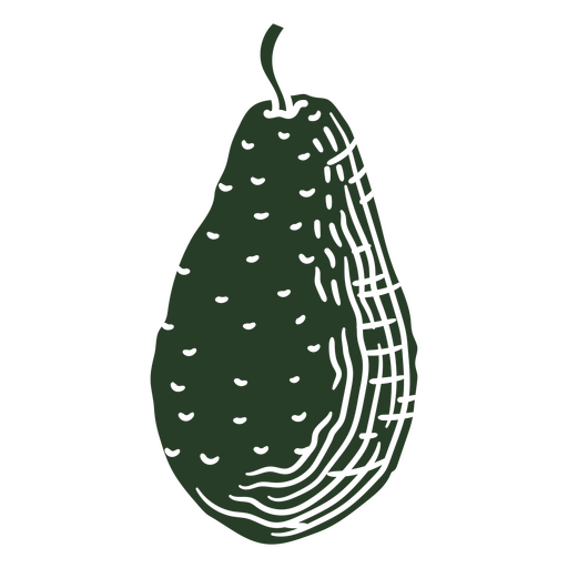 Abacate verde recortado Desenho PNG